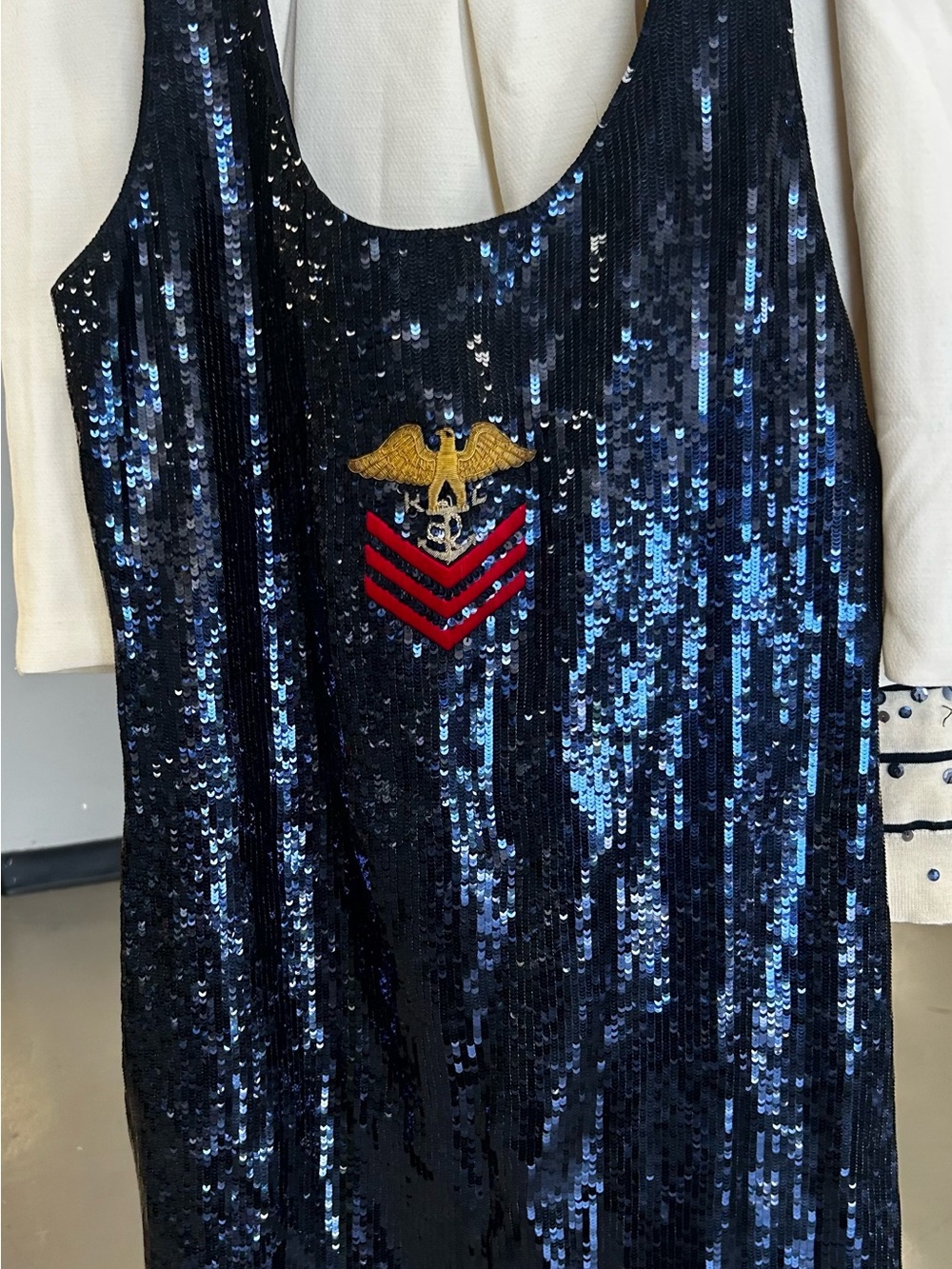 NWT Ralph Lauren vintage sequin military style dress
